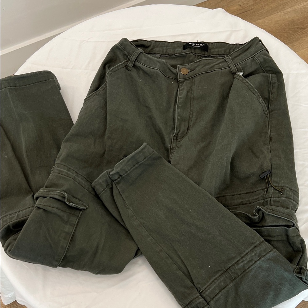American Bazi Olive Green Cargo Pants - Utility Fit